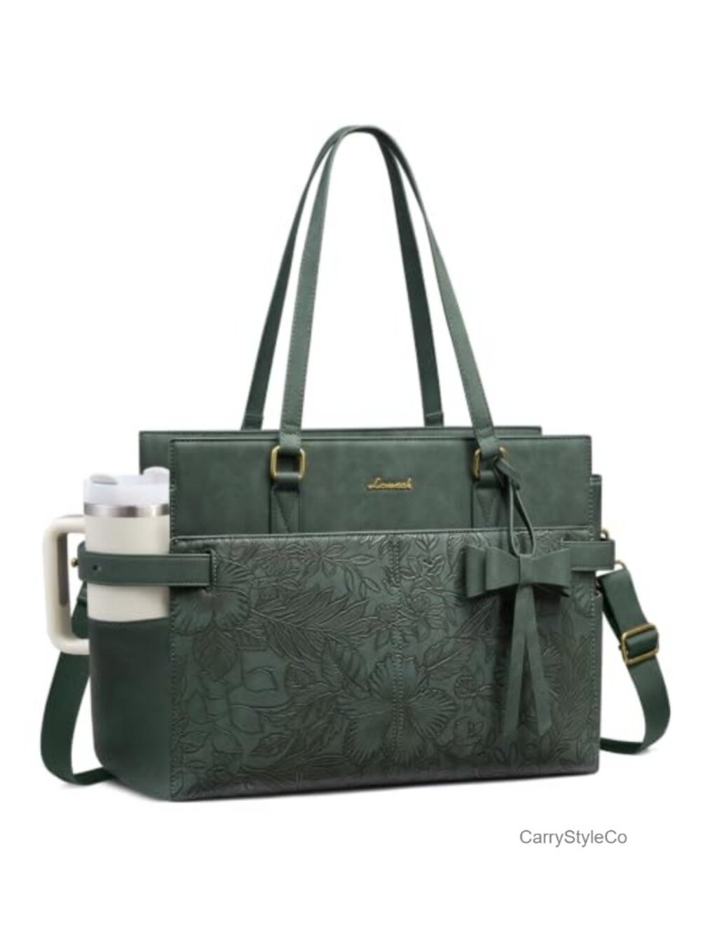 LOVEVOOK Laptop Tote Bag Fits 15.6in Computer Work Purse PU Leather Womens